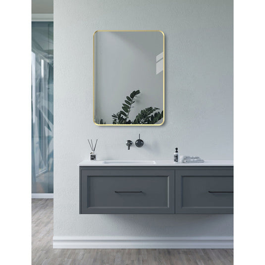 Ruby Sadie 600x800mm Rectangle Mirror - Brushed Brass - RUBY106268 - Envy Bathrooms Ltd