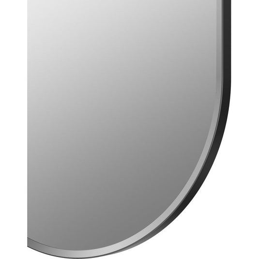 Ruby Sadie 800x400mm Oblong Mirror - Matt Black - RUBY106266 - Envy Bathrooms Ltd