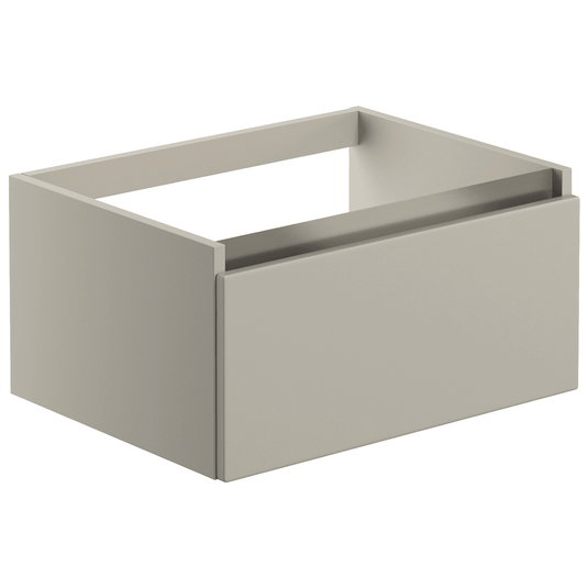Ruby Sasha 600mm 1 Drawer Wall Hung Basin Unit (No Top) - Latte - RUBY101550 - Envy Bathrooms Ltd