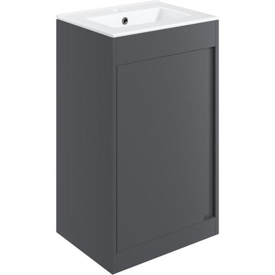 Ruby Shadow 510mm Floor Standing Unit Inc. Basin - Matt Graphite Grey - RUBY105323 - Envy Bathrooms Ltd