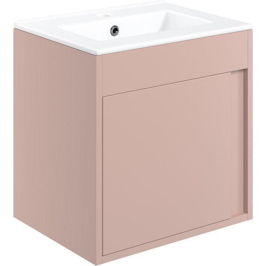 Ruby Shadow 510mm Wall Hung Unit Inc. Basin - Matt Antique Rose - RUBY105308 - Envy Bathrooms Ltd
