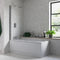 Ruby Single Curved Bath Screen 1500x800mm | Chrome | RUBY3771