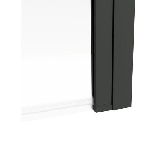 Ruby Single Straight Bath Screen - Black - RUBY104939 - Envy Bathrooms Ltd