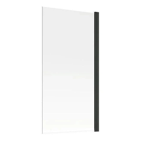 Ruby Single Straight Bath Screen - Black - RUBY104939 - Envy Bathrooms Ltd