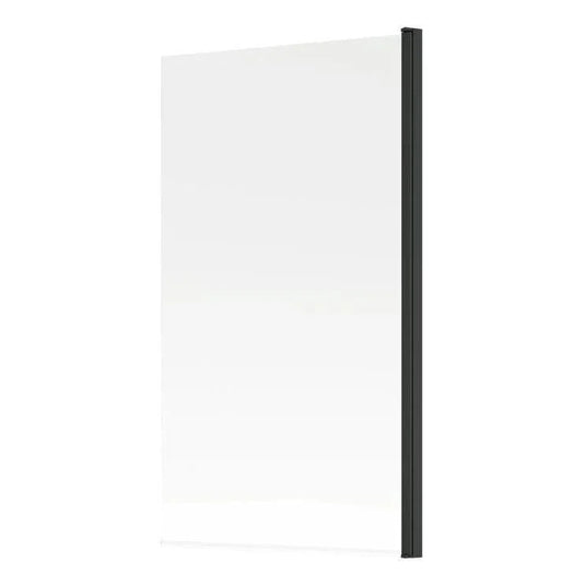 Ruby Single Straight Bath Screen - Black - RUBY104939 - Envy Bathrooms Ltd