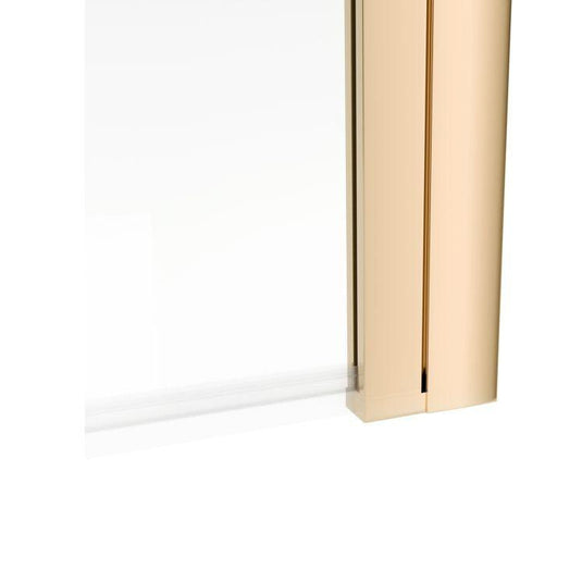 Ruby Single Straight Bath Screen - Brushed Brass - RUBY107501 - Envy Bathrooms Ltd