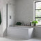Ruby Single Straight Bath Screen w/Rail 1500x800mm | Chrome | RUBY3770