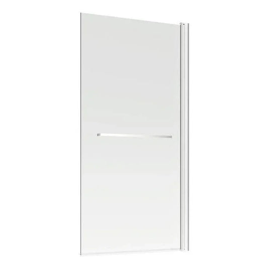 Ruby Single Straight Bath Screen w/Rail - Chrome - RUBY3770 - Envy Bathrooms Ltd
