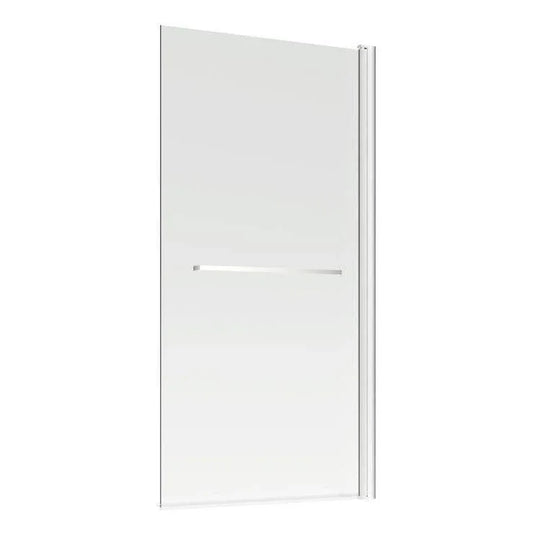 Ruby Single Straight Bath Screen w/Rail - Chrome - RUBY3770 - Envy Bathrooms Ltd