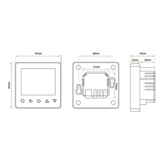 Ruby Smart WiFi Thermostat - White - RUBY108846