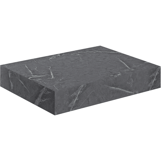 Ruby Smokey 600mm Wall Hung Basin Shelf - Grey Marble - RUBY106954 - Envy Bathrooms Ltd