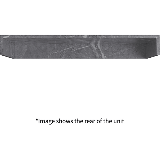 Ruby Smokey 600mm Wall Hung Grey Marble Basin Shelf & Brushed Bronze Bottle Trap - RUBY108908 - Envy Bathrooms Ltd