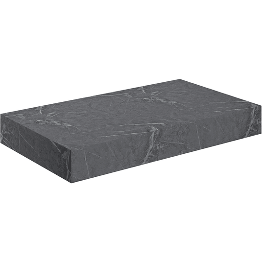Ruby Smokey 800mm Wall Hung Basin Shelf - Grey Marble - RUBY106955 - Envy Bathrooms Ltd