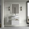 Ruby Smokey 800mm Wall Hung White Marble Basin Shelf & Brushed Bronze Bottle Trap | RUBY108911