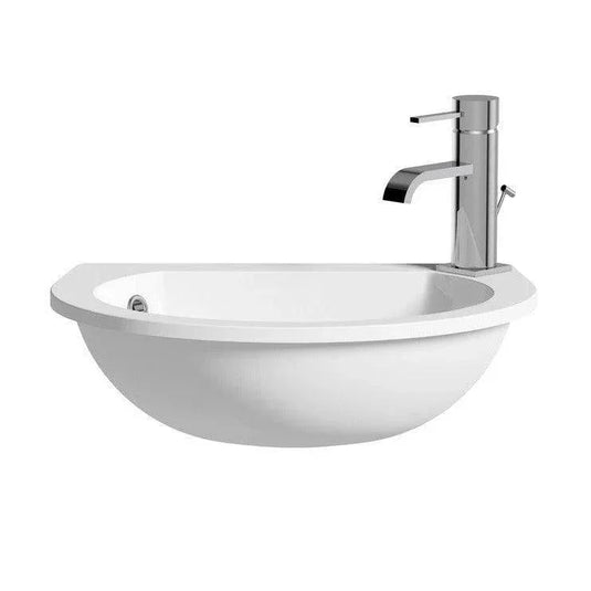 Ruby Space Saver 490x355mm 1TH Semi Recessed Basin - RUBY1760 - Envy Bathrooms Ltd