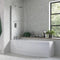 Ruby Space Saver Bath Screen 1500x900mm | Chrome | RUBY3772
