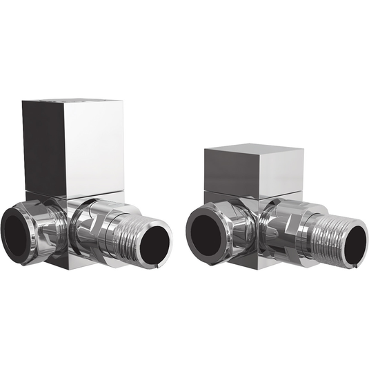 Ruby Square Chrome Radiator Valves - Corner - RUBY103020