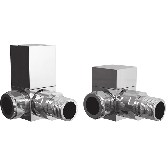Ruby Square Chrome Radiator Valves - Corner - RUBY103020 - Envy Bathrooms Ltd