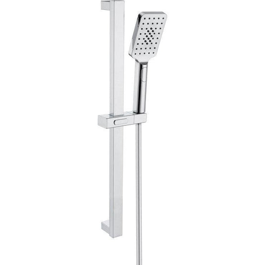 Ruby Square Push Button Shower Kit - Chrome - RUBY105854 - Envy Bathrooms Ltd