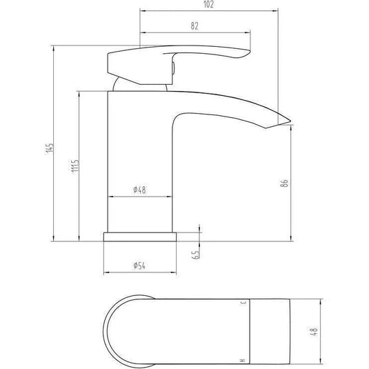 Ruby Teddy Basin Mixer - Chrome - RUBY105747 - Envy Bathrooms Ltd