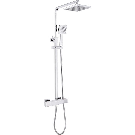 Ruby Theo Cool-Touch Thermostatic Mixer Shower w/Riser & Overhead Kit - Chrome - RUBY105829 - Envy Bathrooms Ltd