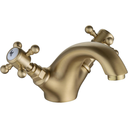 Ruby Thor Basin Mixer & Pop Up Waste - Brushed Brass - RUBY106803