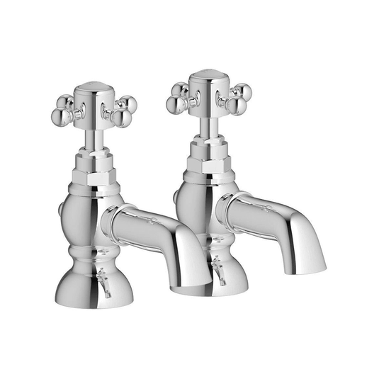 Ruby Thor Bath Pillar Taps - Chrome - RUBY105598 - Envy Bathrooms Ltd