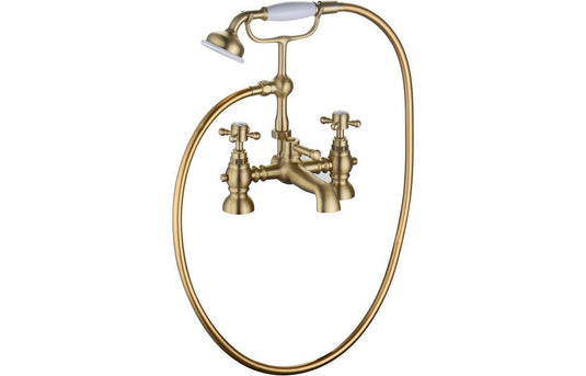 Ruby Thor Bath/Shower Mixer & Shower Kit - Brushed Brass - RUBY106802 - Envy Bathrooms Ltd