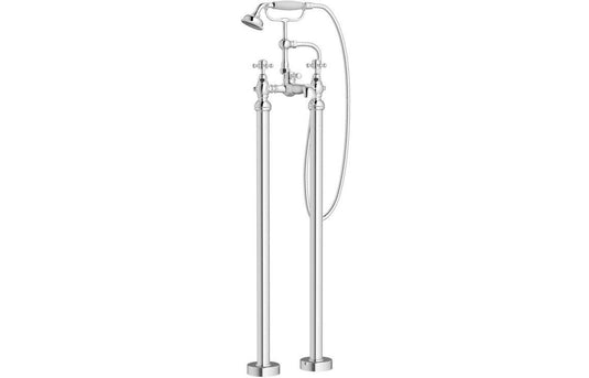 Ruby Thor Floor Standing Bath/Shower Mixer & Shower Kit - Chrome - RUBY105780 - Envy Bathrooms Ltd