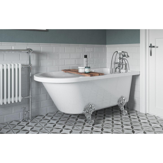 Ruby Tilly Freestanding 1700x750x650mm 2TH Corner Bath w/Feet - RUBY102820