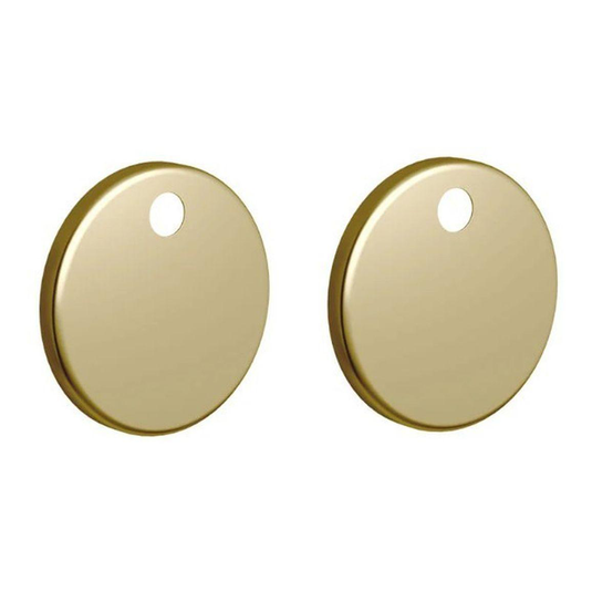 Ruby Toilet Seat Cover Caps - Brushed Brass - RUBY106333