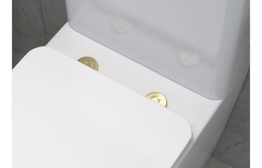 Ruby Toilet Seat Cover Caps - Brushed Brass - RUBY106333 - Envy Bathrooms Ltd