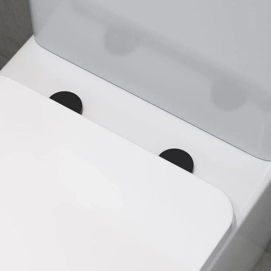 Ruby Toilet Seat Cover Caps - Matt Black - RUBY106334 - Envy Bathrooms Ltd