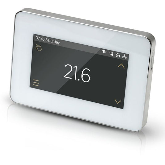 Ruby Touchscreen Thermostat - Arctic White - RUBY108847 - Envy Bathrooms Ltd