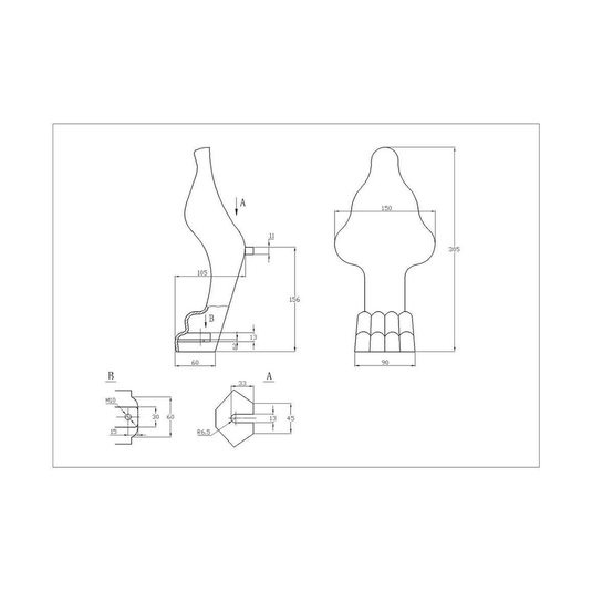 Ruby Traditional Bath Feet Only (White Lion Foot) - Pack of 4 - RUBY108534 - Envy Bathrooms Ltd