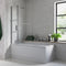 Ruby Two Panel Folding Bath Screen 1500x1000mm | Chrome | RUBY3775