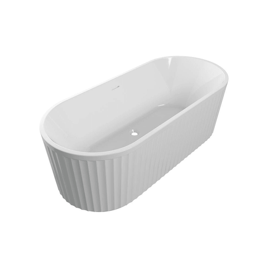 Ruby Walter Fluted Freestanding 1700x750x570mm 0TH Bath - RUBY108532 - Envy Bathrooms Ltd