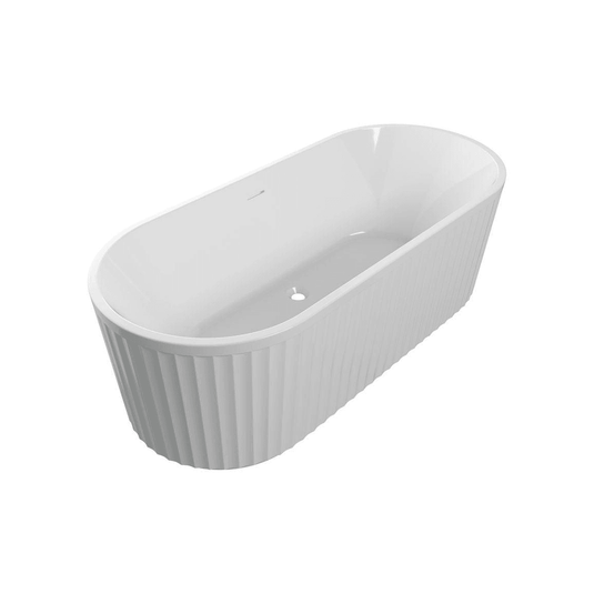 Ruby Walter Fluted Freestanding 1700x750x570mm 0TH Bath - RUBY108532 - Envy Bathrooms Ltd