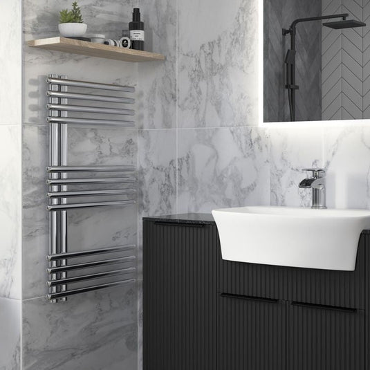 Ruby Willow Round Ladder Radiator (500x800x50mm) - Chrome - RUBY102983 - Envy Bathrooms Ltd