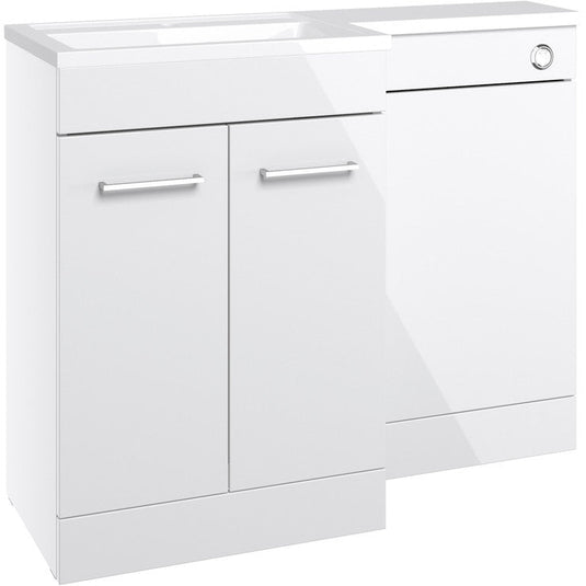 Ruby Winston 1100mm Furniture & BTW WC Pack - White Gloss (RH) - RUBY109069 - Envy Bathrooms Ltd