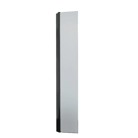 Sapphire 8mm Wet Room Hinged Glass Shower Screen Matt Black 300mm - Envy Bathrooms Ltd