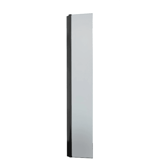 Sapphire 8mm Wet Room Hinged Glass Shower Screen Matt Black 300mm - Envy Bathrooms Ltd