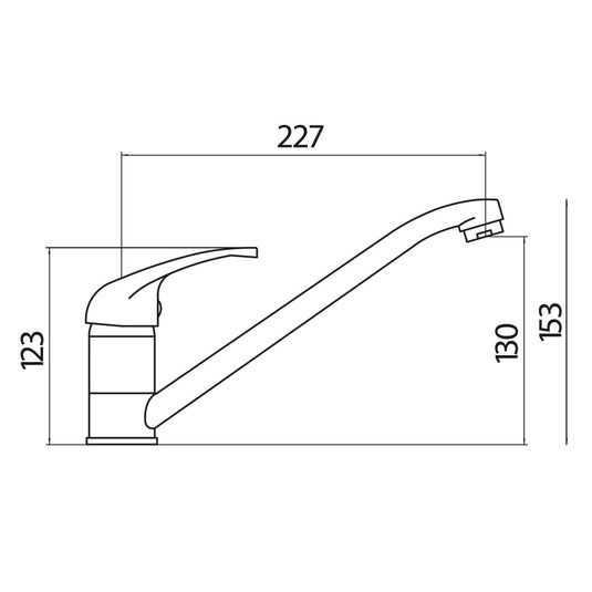 Scudo Arruba Kitchen Tap - Brushed Nickel - NICK34L - Envy Bathrooms Ltd