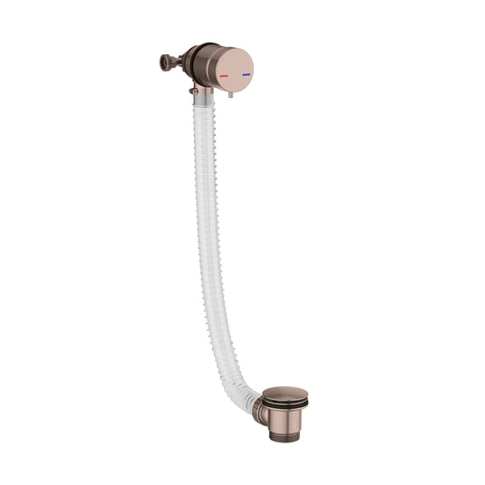 Scudo Bath Filler Tap & Overflow Tap Inc. Bath Waste - Brushed Bronze - WASTE113BZ - Envy Bathrooms Ltd