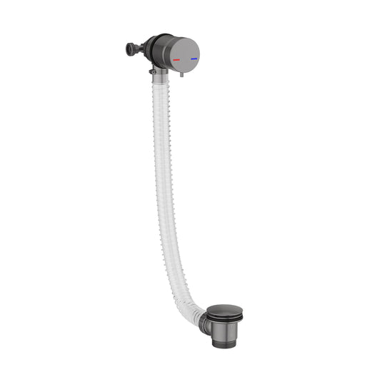 Scudo Bath Filler Tap & Overflow Tap Inc. Bath Waste - Gunmetal - WASTE108GM - Envy Bathrooms Ltd