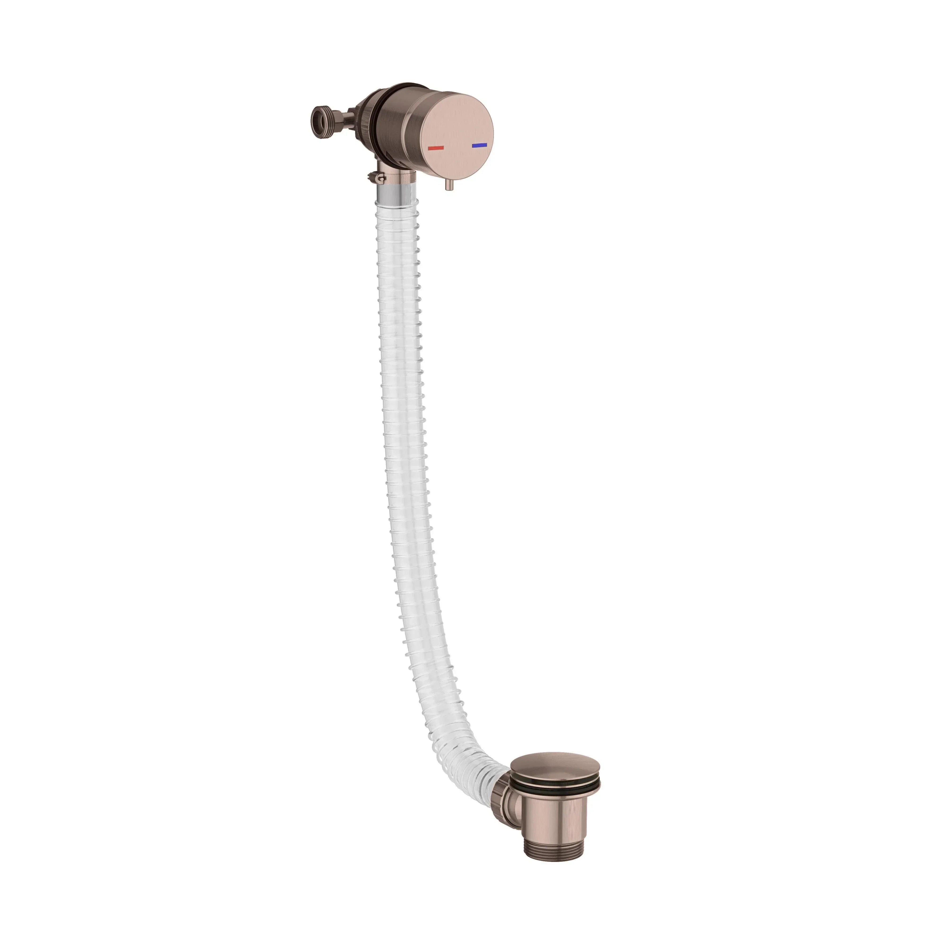 Scudo Bath Filler Tap & Overflow Tap Inc. Bath Waste | Brushed Bronze