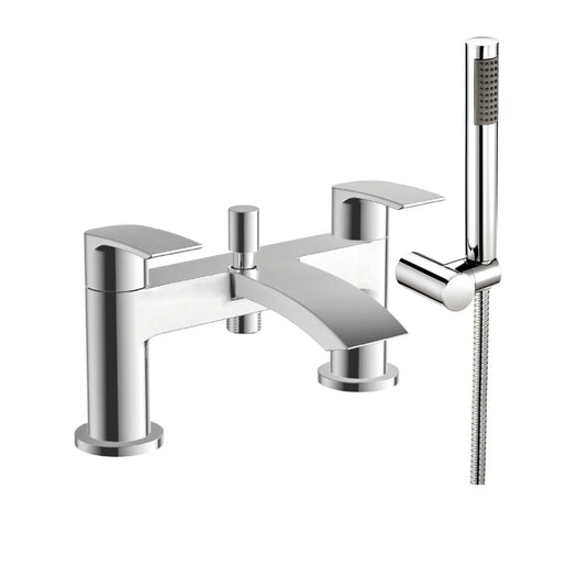 Scudo Belini 2 Tap Hole Deck Mounted Bath Shower Filler Tap - Chrome - TAP203 - Envy Bathrooms Ltd