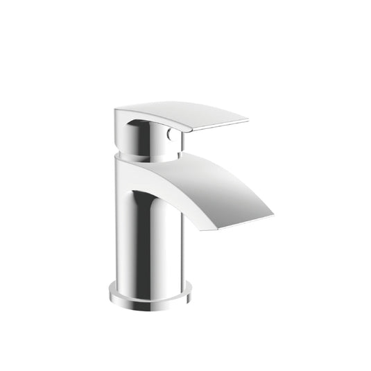 Scudo Belini Deck Mounted 1 Handle Basin Mixer Tap Inc. Waste - Chrome - TAP208 - Envy Bathrooms Ltd