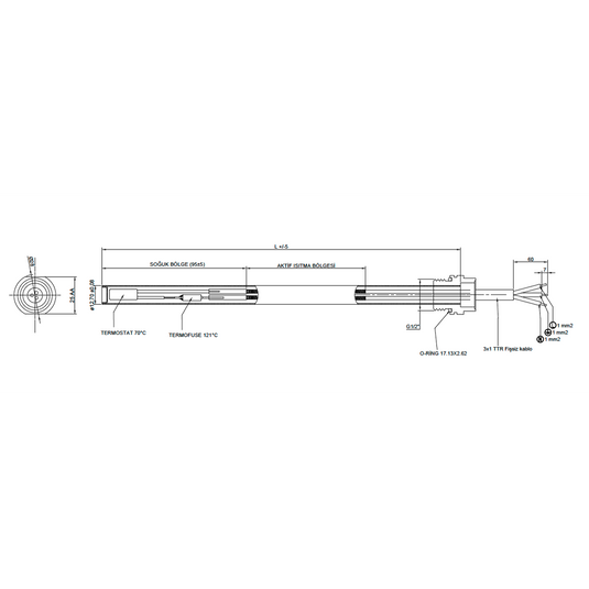Scudo Chrome Standard Heating Element 600 watt | HB600WSC - Envy Bathrooms Ltd
