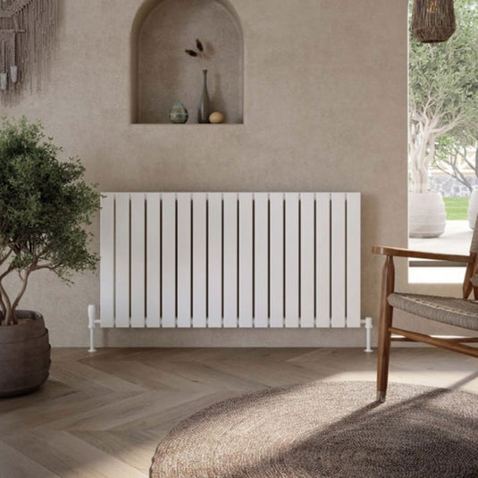 Scudo Bravo White Designer Radiator Double 600 x 886mm White | BRAV60-89D-W - Envy Bathrooms Ltd
